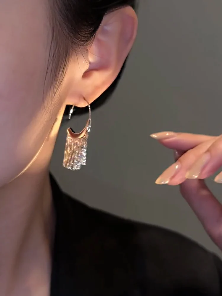 Nueva versión 925 pendientes de borla de hueso de serpiente denso de plata pendientes simples de Color dorado y plateado para mujer joyería de fiesta hermoso regalo