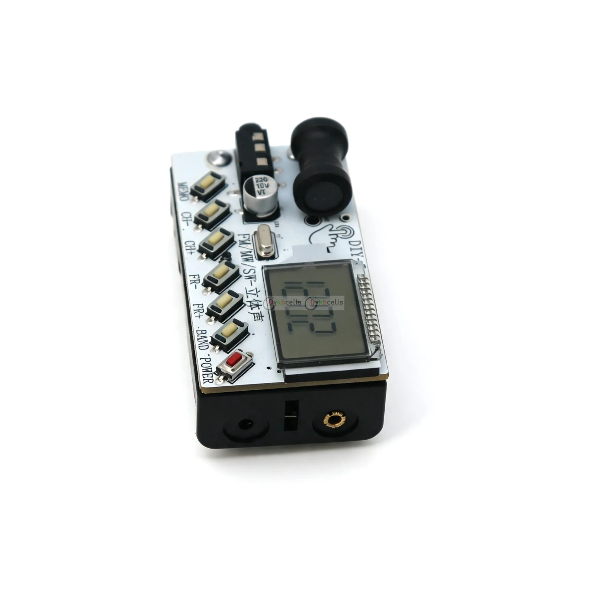 Radio AM FM MW SW con reloj digital, pantalla LCD, receptor de onda media y onda corta de 4 bandas, radio con auriculares para recepción de transmisiones.
