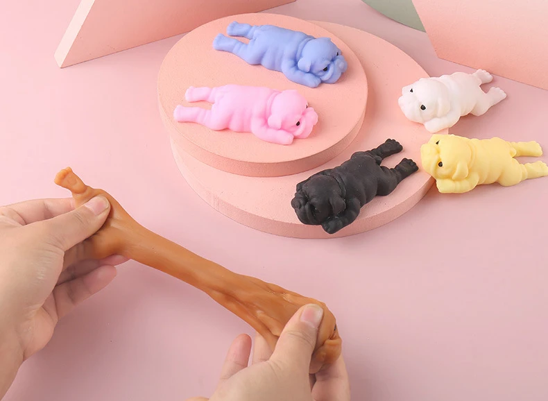 Squishy Dogs Anime Fidget juguetes rompecabezas simulación creativa juguete de descompresión Kawaii perro juguetes para aliviar el estrés regalos de fiesta y vacaciones