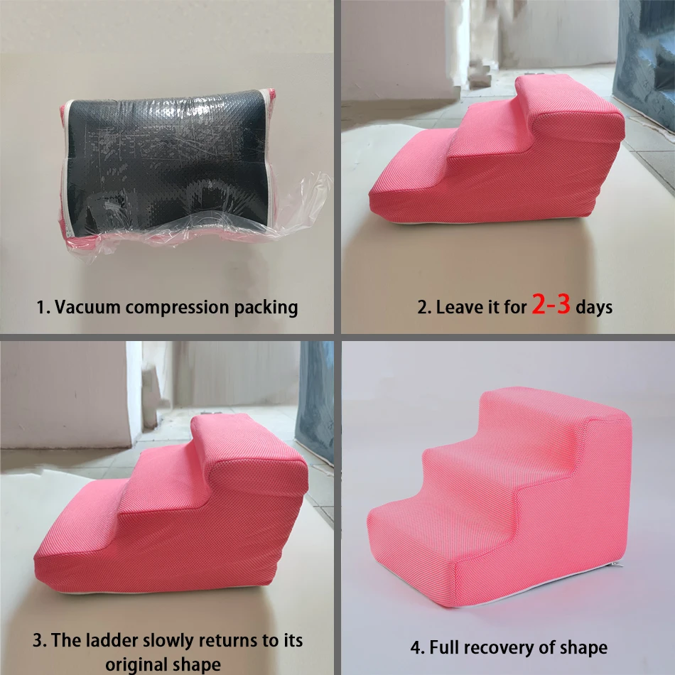 Escaleras para perros y mascotas, escaleras de 3 escalones para perros pequeños, gatos, escaleras para mascotas, suministros para cachorros, escalera para perros, rampa antideslizante extraíble