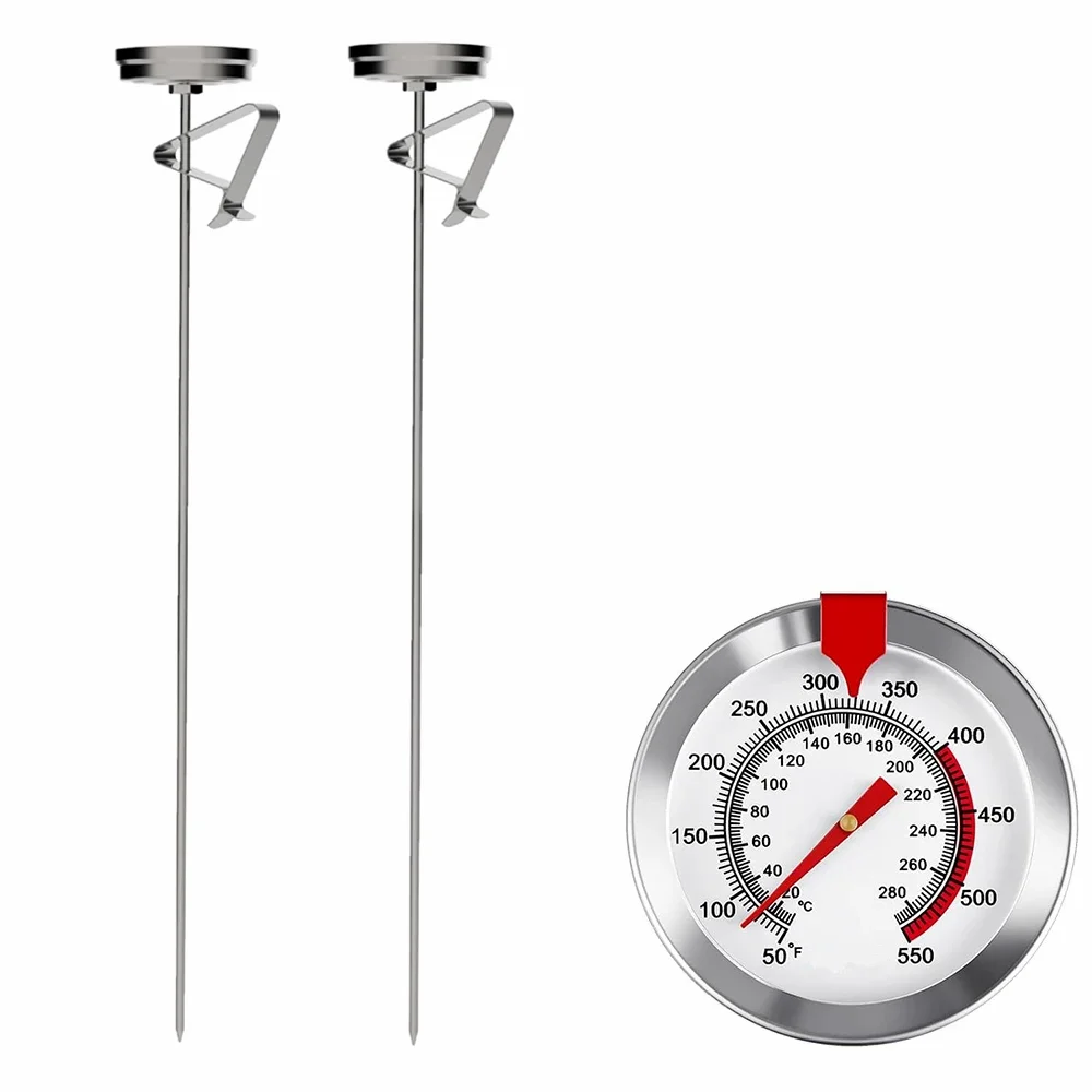 Termómetro de Cocina para Freír con Sonda de Acero Inoxidable, Lectura Instantánea, Termómetro de Aceite para Freír, Termómetro de Cocina con Dial