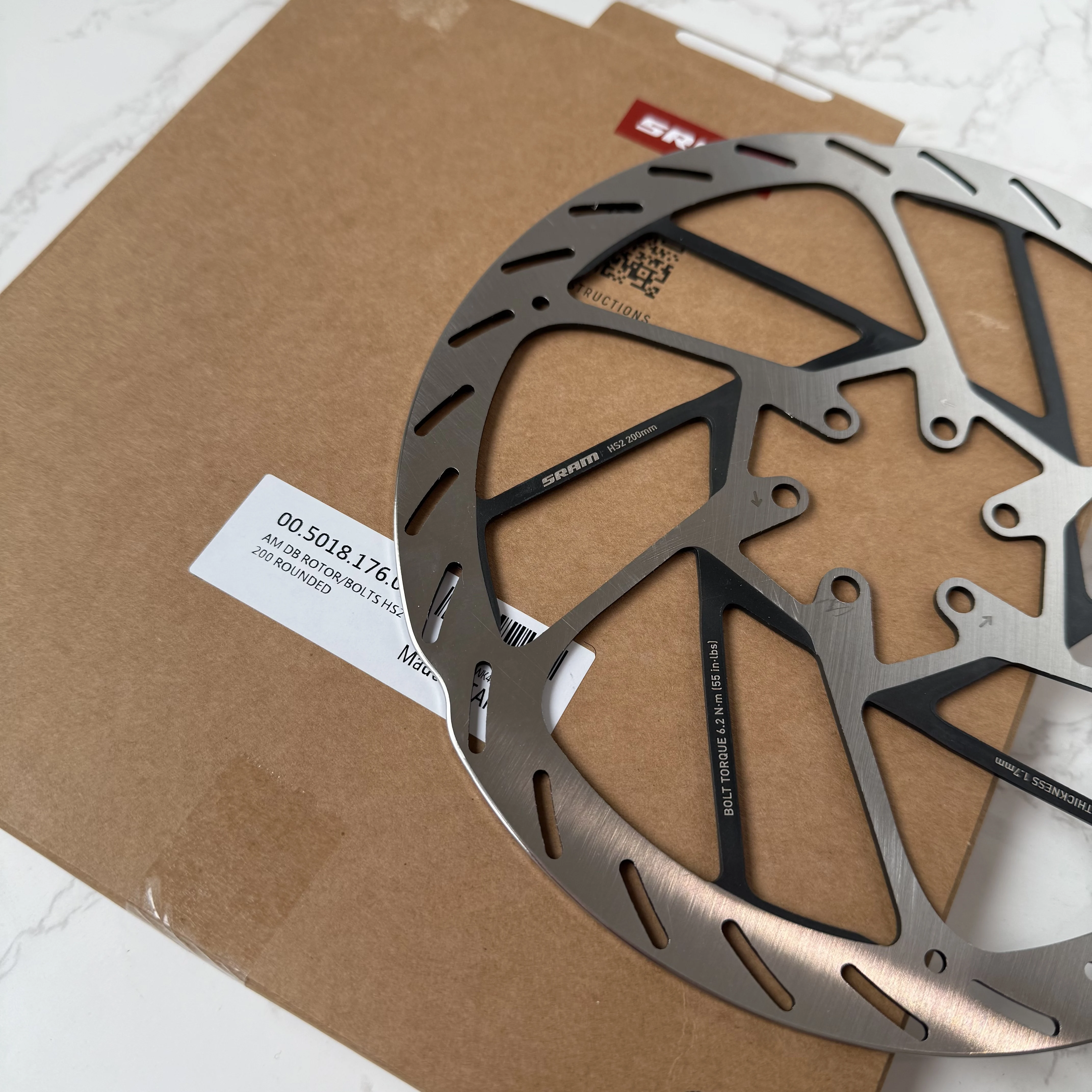Rotor de freno de disco de SRAM-HS2, rotor más grueso de 6 pernos, 160 mm, 180 mm, 200 mm, 220 mm, accesorios para bicicletas MTB y de carretera, ciclismo