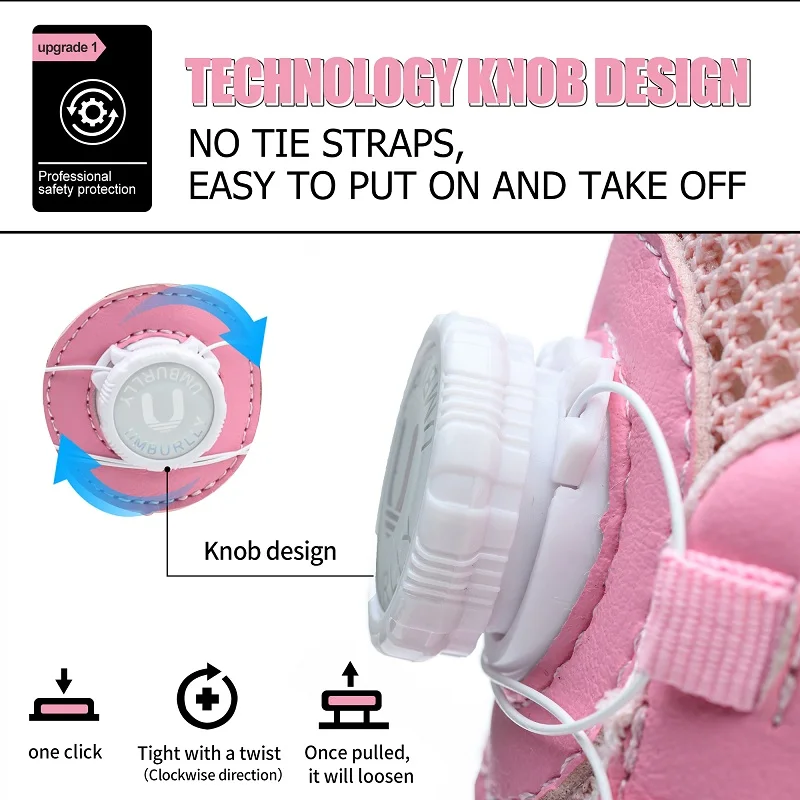 Zapatos de seguridad con botón giratorio para mujer, zapatillas de trabajo transpirables, zapatos con punta de acero, zapatos de protección para mujer, zapatos de trabajo a prueba de pinchazos