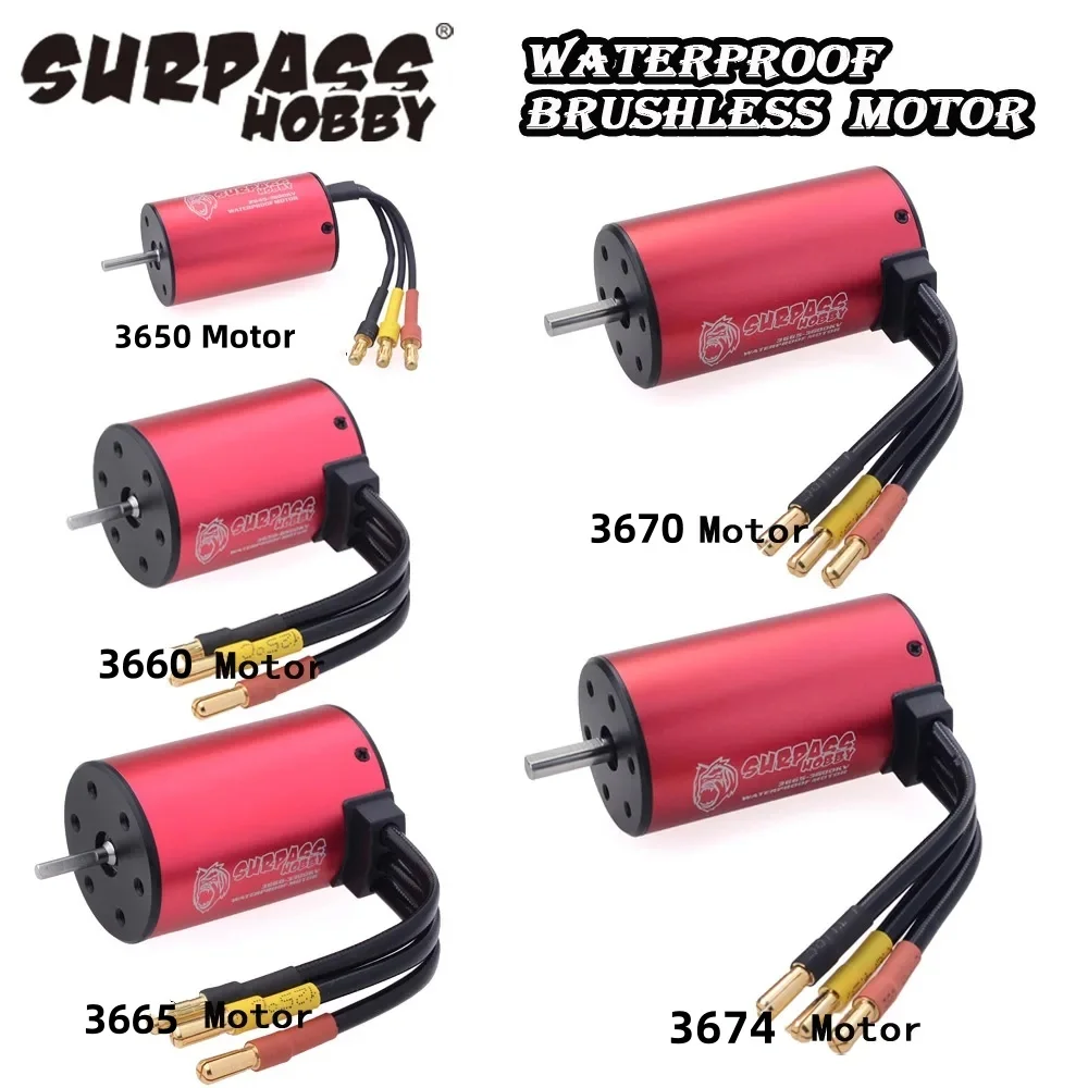 Surpass Hobby Motor sin escobillas impermeable KK 3650 3660 3665 3670 3674 para 1/8 1/10 RC coche de carreras todoterreno Wltoys MJX hglrc barco