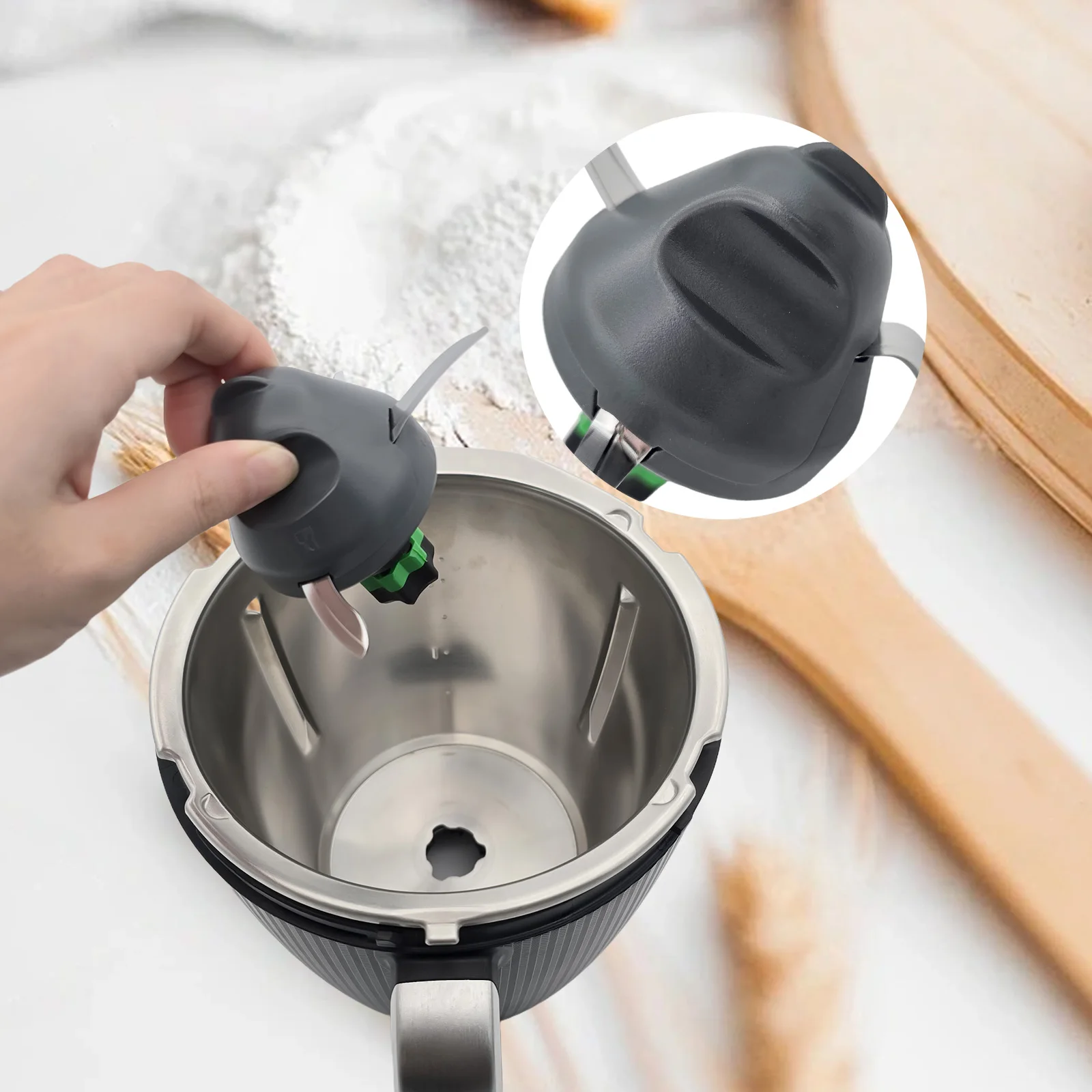 Cuchillas mezcladoras, cabezal para amasar masa, protección de costura contra la suciedad del masa, accesorios para Thermomix TM7, piezas de licuadora