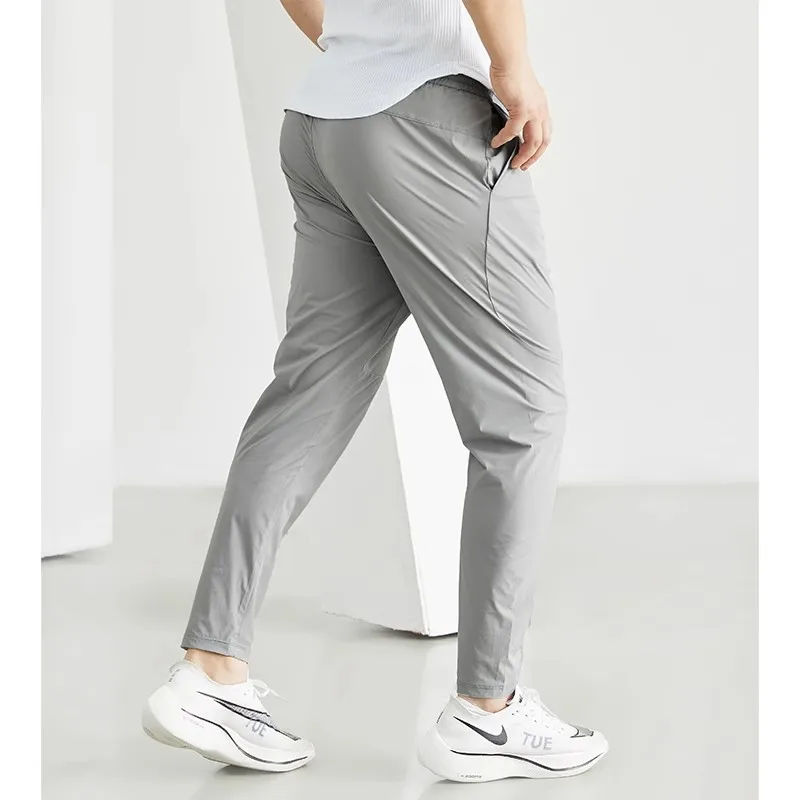 Pantalones para correr para hombre, ropa deportiva, pantalones de chándal para correr, chándal fino de secado rápido, pantalones elásticos para gimnasio y Fitness, pantalones deportivos de entrenamiento para hombre