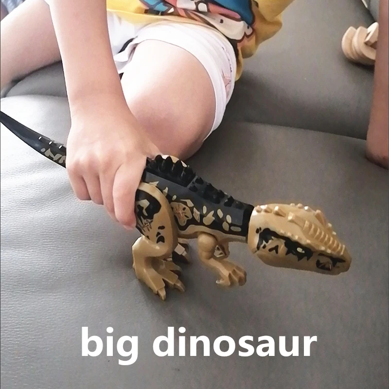 Bloques de construcción de dinosaurios de gran tamaño, Giganotosaurus, Dios del viento blanco, pterosaurio, Therizinosaurus, ladrillos DIY, juguetes para niños, regalos de navidad