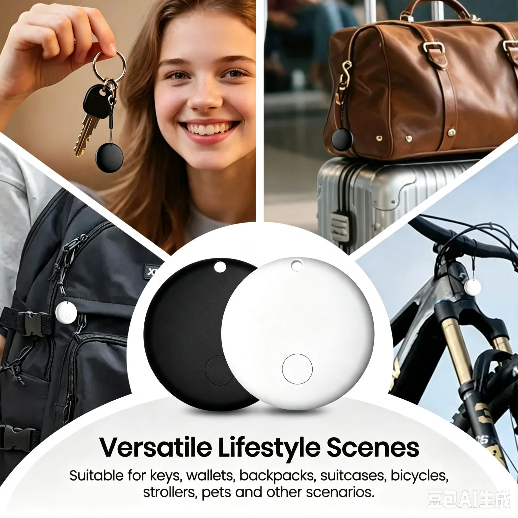 Etiquetas Inteligentes de Rastreo, Localizador de Artículos para Android e iOS, Etiquetas Inteligentes Bluetooth para Llaves, Equipaje, Cartera, Localizador Global Antipérdida