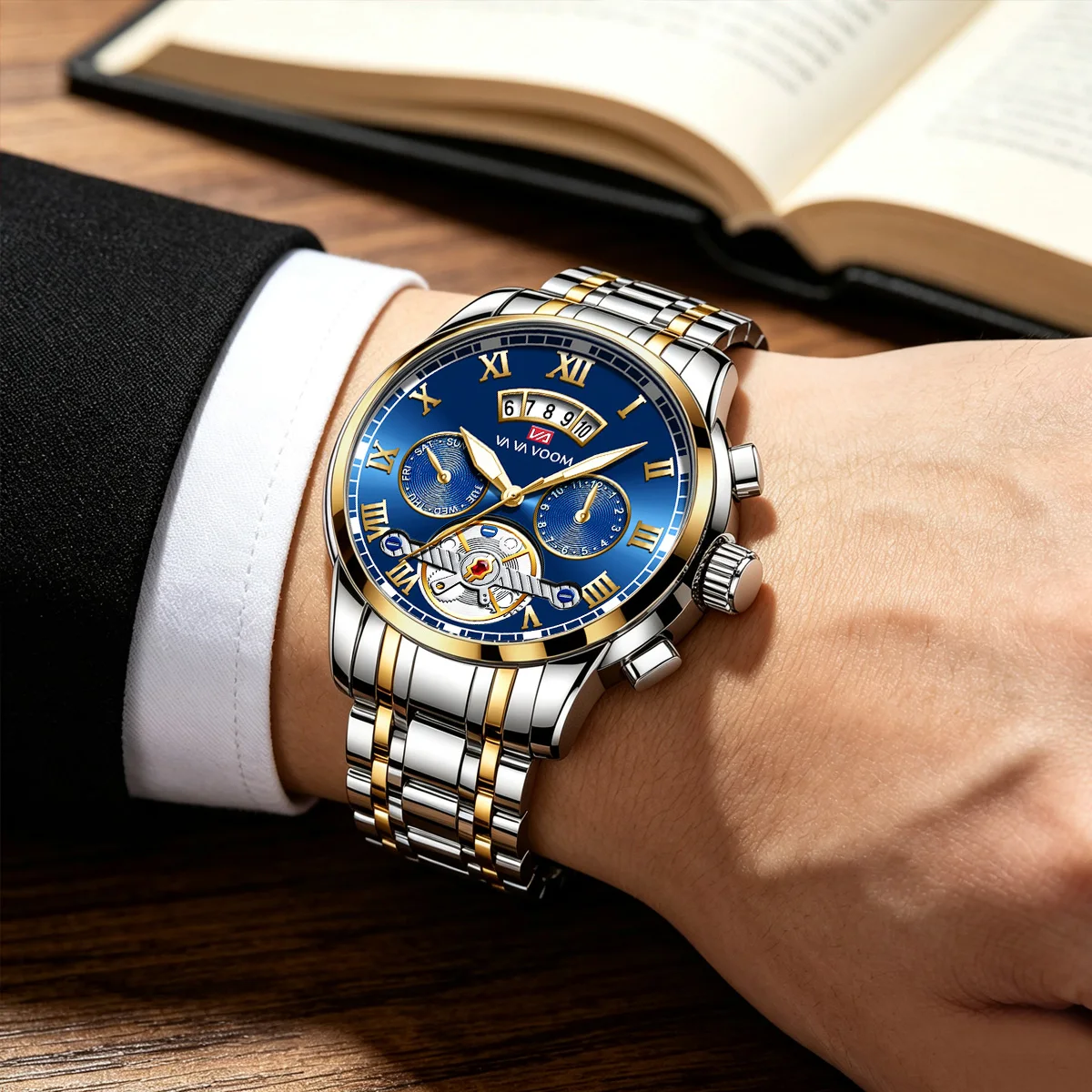 Reloj Masculino de lujo para hombre de la mejor marca, reloj luminiscente de acero inoxidable, reloj deportivo informal elegante 3Bar resistente al agua para exteriores