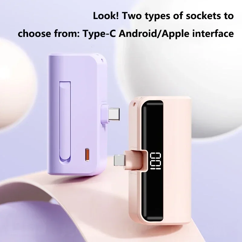 Batería Externa Portátil Lenovo de 500000 mAh, Carga Rápida, Alta Capacidad, para iPhone, Huawei, Samsung