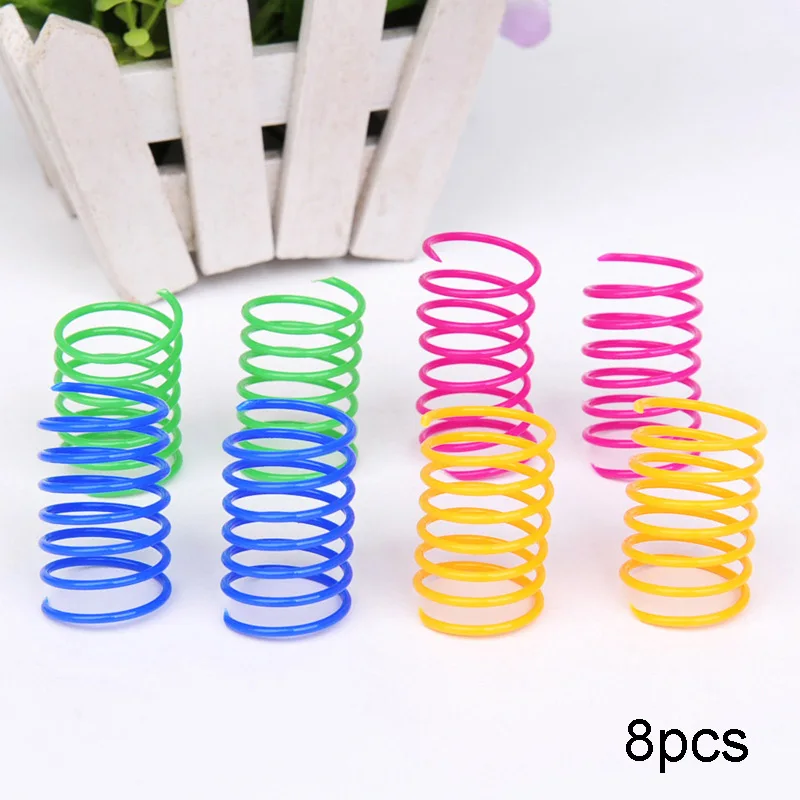 Coil para gatitos, resortes en espiral, juguetes para gatos, medidor interactivo, juguete de resorte para gatos, resortes coloridos, juguete para mascotas, productos para mascotas
