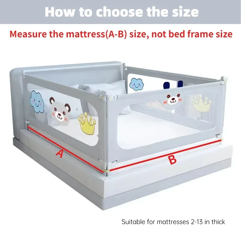 Barandilla de seguridad para cama IMBABY, protectores de cuna elevables, pasamanos ajustable, barandilla de seguridad para cama, barrera de seguridad lavable para niños, parachoques de seguridad para cama de bebé
