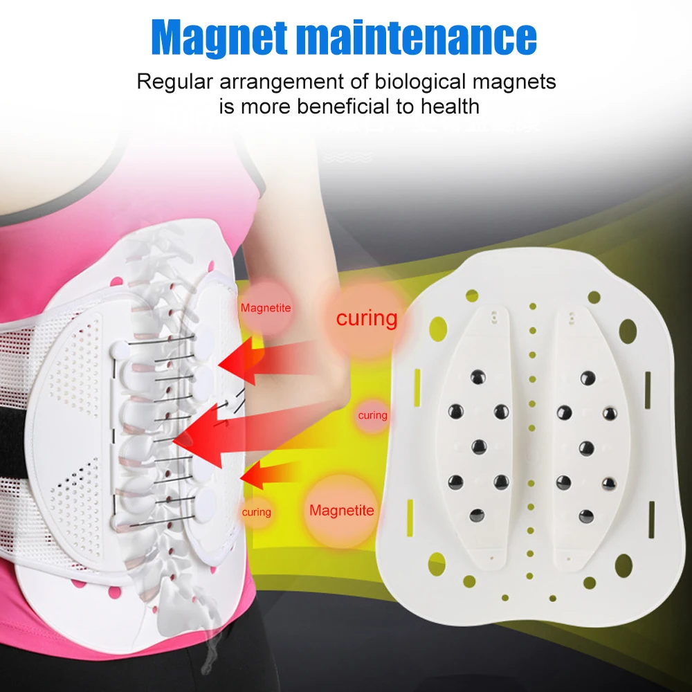 Cinturón de soporte Lumbar con sistema de polea para alivio del dolor de espalda baja, disco herniado, ciática, escoliosis