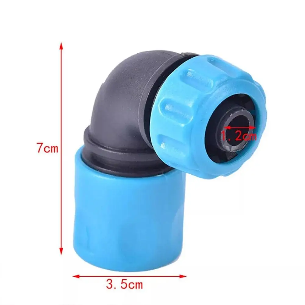 Conector de agua de jardín ABS de 1/2 pulgadas, tubería de agua suave, junta de grifo de codo, manguera de riego de jardín, adaptador de conexión rápida