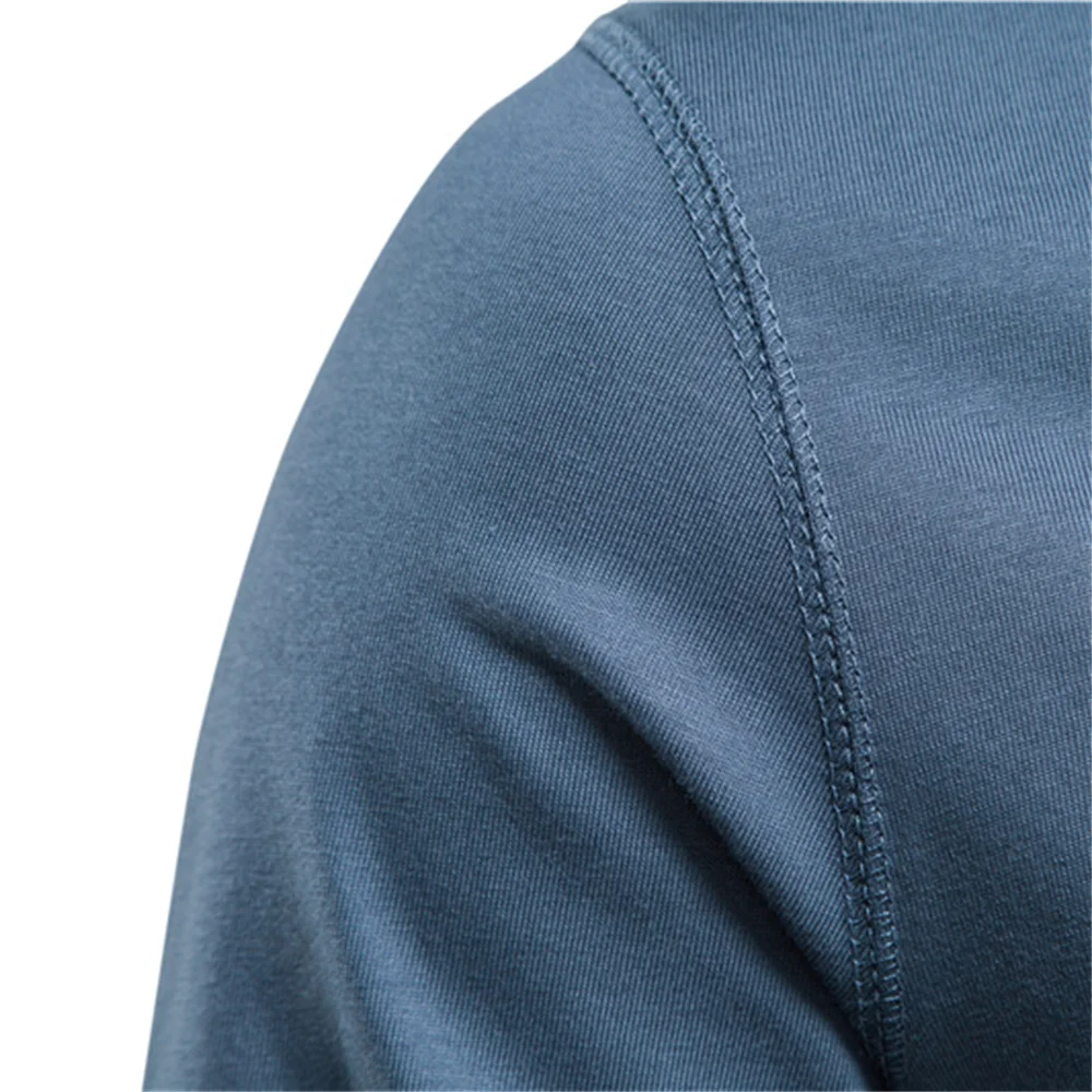 AIOPESON-camisetas de manga larga con botones para hombre, camisa informal con cuello Henley de alta calidad, 100% algodón, cuello redondo, otoño