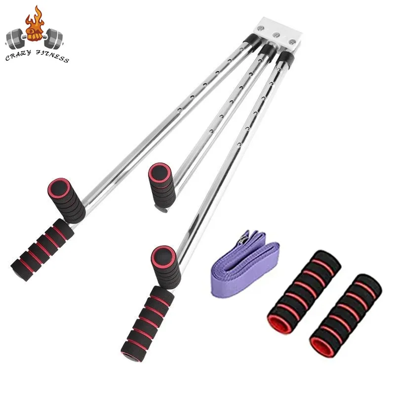 Ensanchador de piernas de 3 barras, máquina de estiramiento dividida ajustable, equipo de entrenamiento de flexibilidad para ejercicio de danza y Yoga en casa de acero inoxidable