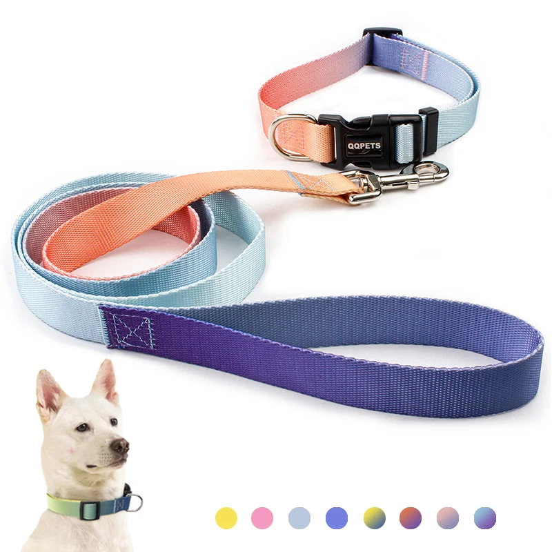 Correa de nailon ajustable para perro, Collar de tracción para perro, gato, adecuado para perros pequeños y grandes, Bulldog, Pugs Beagle