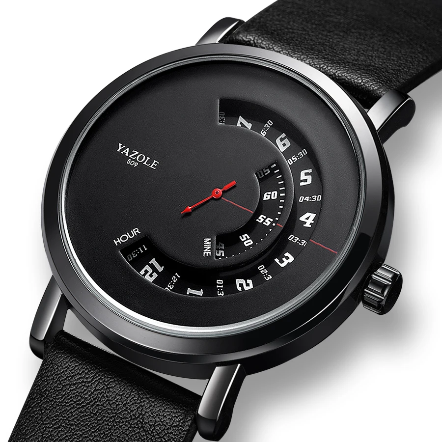 UTHAI CQ57 Reloj de cuarzo para hombre, reloj con correa de cuero, deportes, negocios, ocio, marca superior resistente al agua, reloj simple para hombre