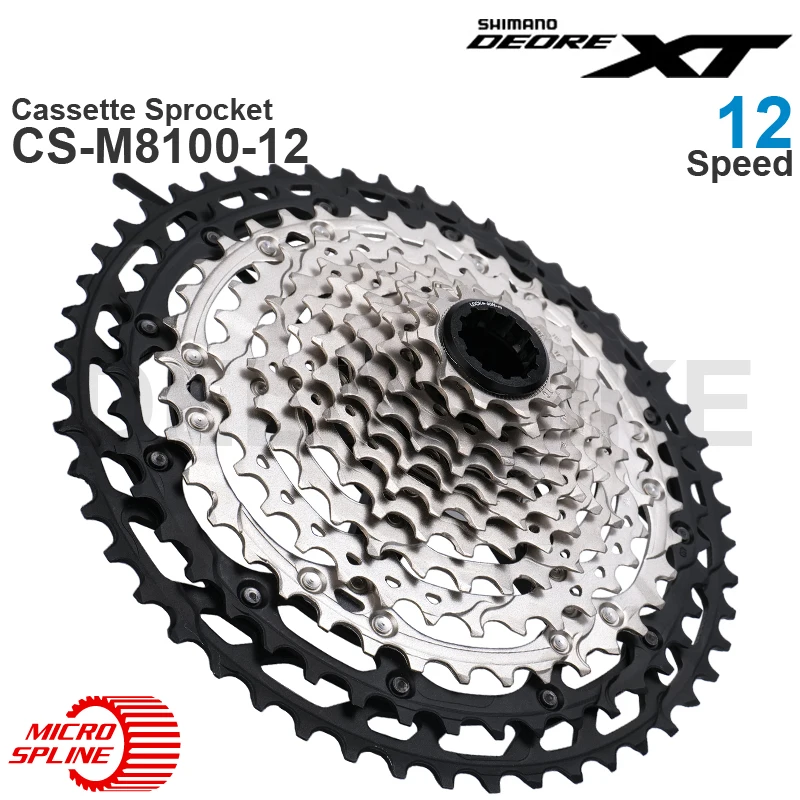 SHIMANO-piñón de Cassette DEORE XT CS-M8100, rueda libre M8100, 12 velocidades, 10-51T, M8100