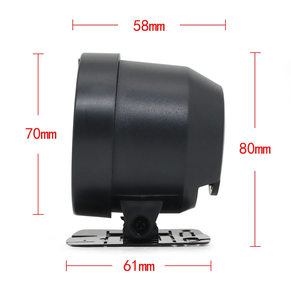 Medidor de coche de 60mm, temperatura del agua, temperatura del aceite, tacómetro de presión, voltios, aire, escape de combustible, GAS, RPM, medidor facial blanco