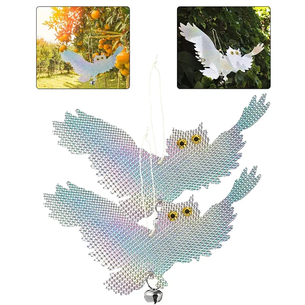 Dispositivo de Control repelente de aves de búho, dispositivo de asustar, reflectante láser, espantapájaros falsos, palomas, pájaro carpintero, suministros de jardín