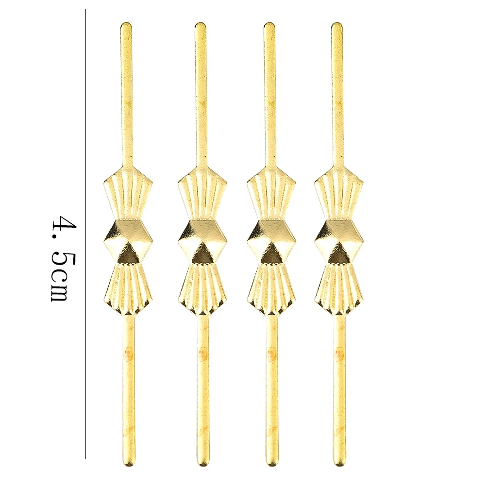 100 Uds Clips de pajarita de Metal hebillas pines de sujeción conector de cuentas de cristal piezas de araña accesorios de lámpara de luz de techo 33/45mm