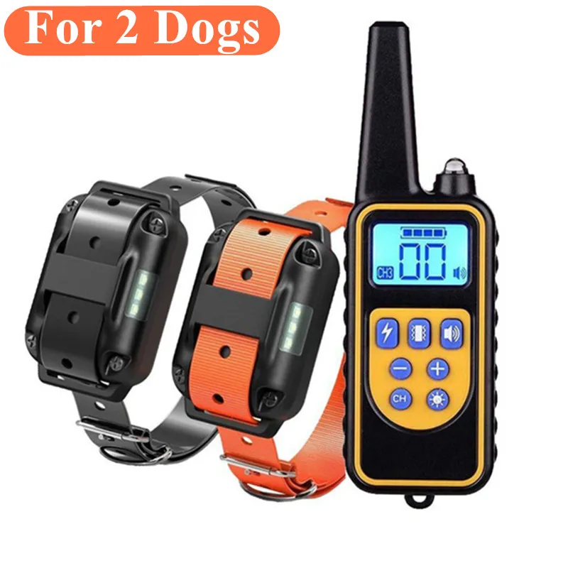 Collar de choque para perros: [Nueva edición] Collar de entrenamiento para perros grandes, medianos y pequeños Collar electrónico recargable resistente al agua IPX7 con pitido,