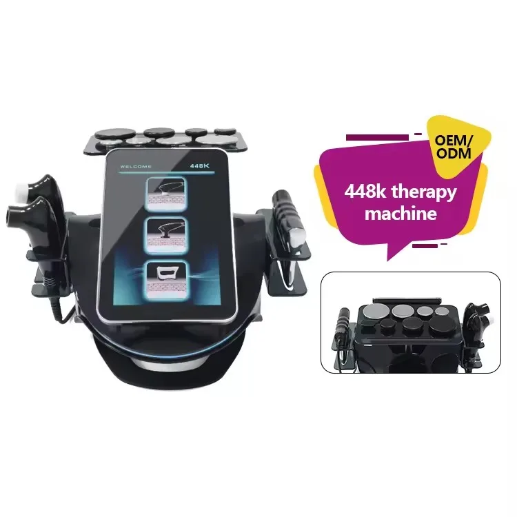 Máquina Profesional Portátil de Radiofrecuencia Tensamax 448K RET CET para Lifting Facial y Corporal con Doble Manípulo para Uso Comercial (EE. UU. y Reino Unido)