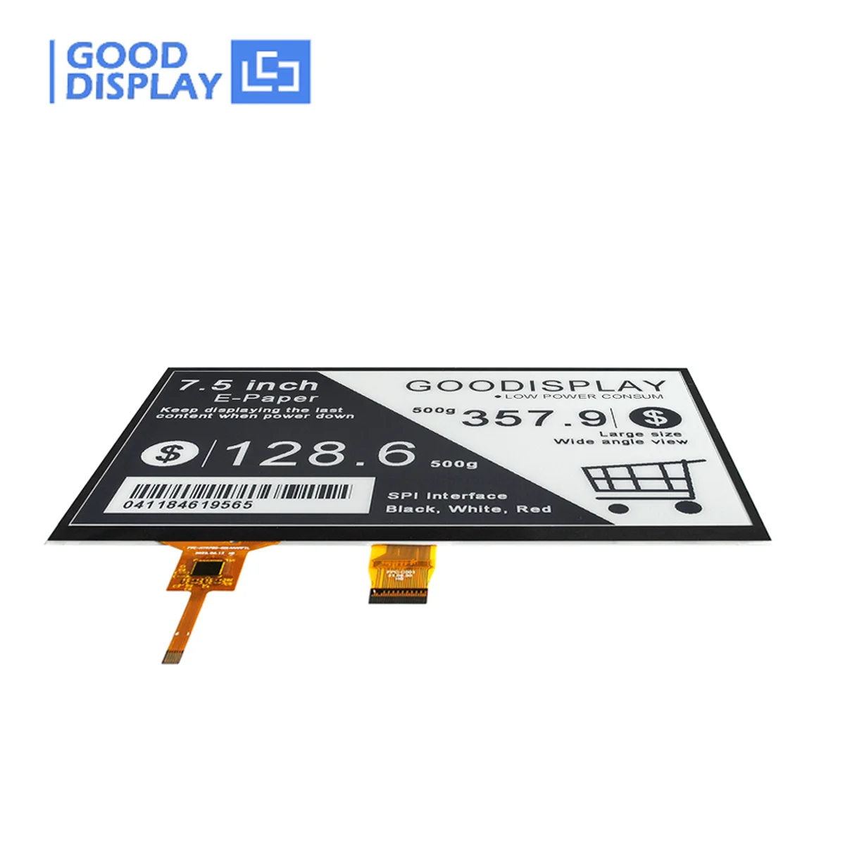 GooDisplay, Fabricante de Pantallas de Tinta Electrónica para Raspberry Pi, Pantalla de Papel Electrónico de 7.5 Pulgadas con Pantalla Táctil, GDEY075T7-T01