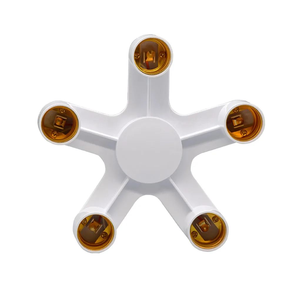 Divisor de enchufe de Base E27 E27 a E27 soporte de lámpara de bombilla LED de la UE 2 en 1/3 en 1/4 en 1/5 en 1/6 en 1 soporte adaptador de bombilla de enchufe de lámpara LED