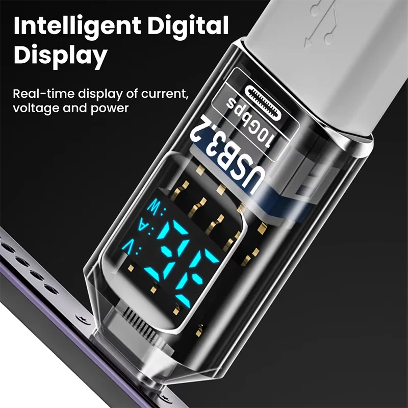 Adaptador de pantalla Digital USB 3,2, convertidor USB macho a USB hembra de 10Gbps, adaptador USB C de transferencia de datos de carga rápida para PC y portátil