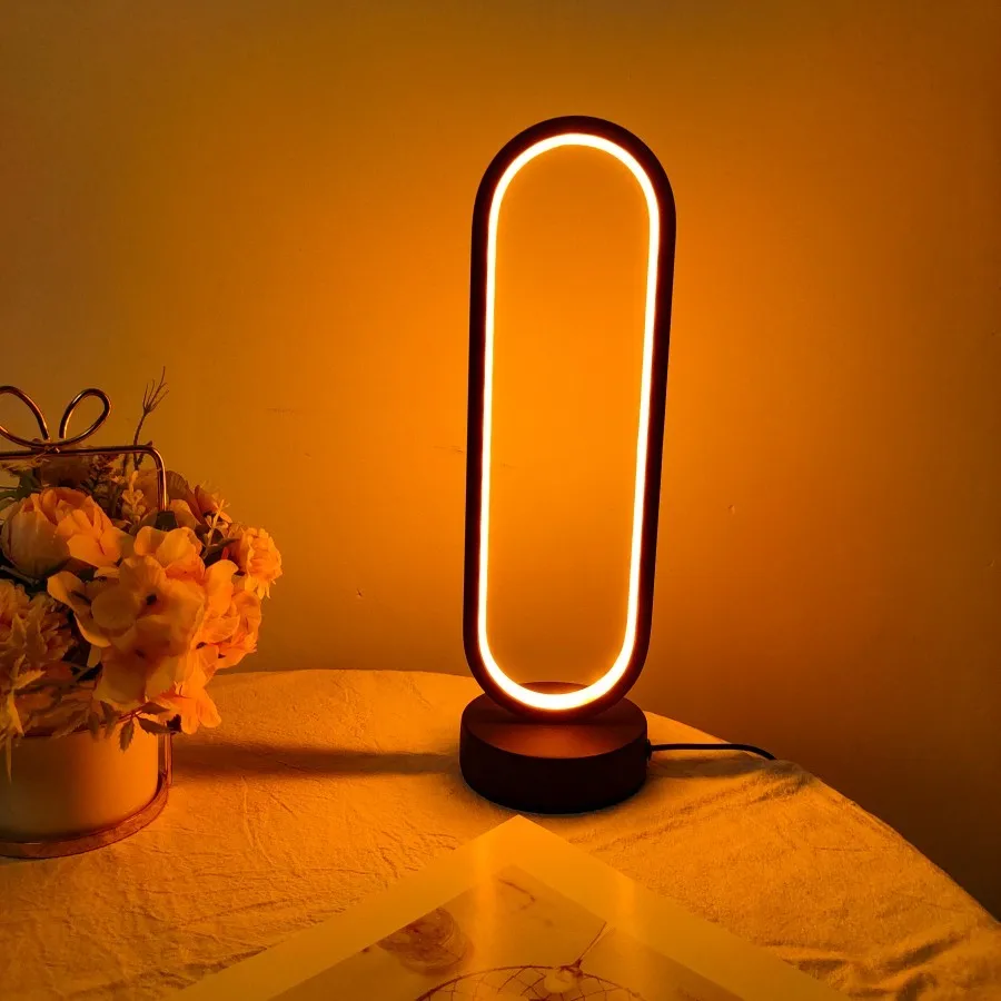 Lámpara de noche LED de tres colores con regulación de intensidad para dormitorio, sala de estar, lámpara de cabecera, 1 unidad