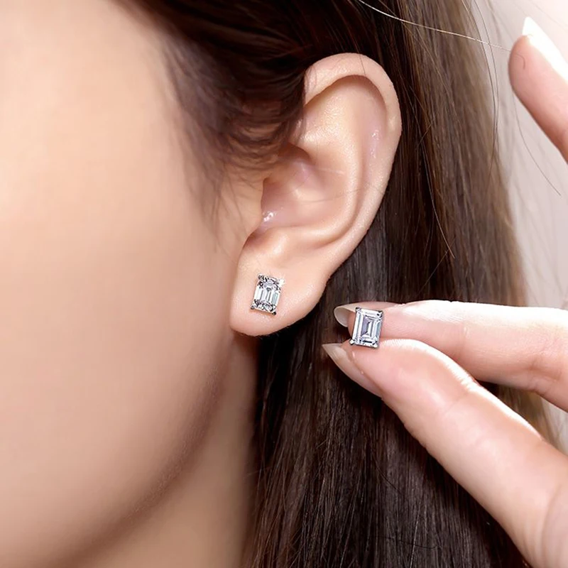 Pendientes de Moissanita Corte Marquise D VVS1, Chapados en Plata S925 con Certificado GRA, Pendientes para Mujer, Joyería Exquisita para Bodas