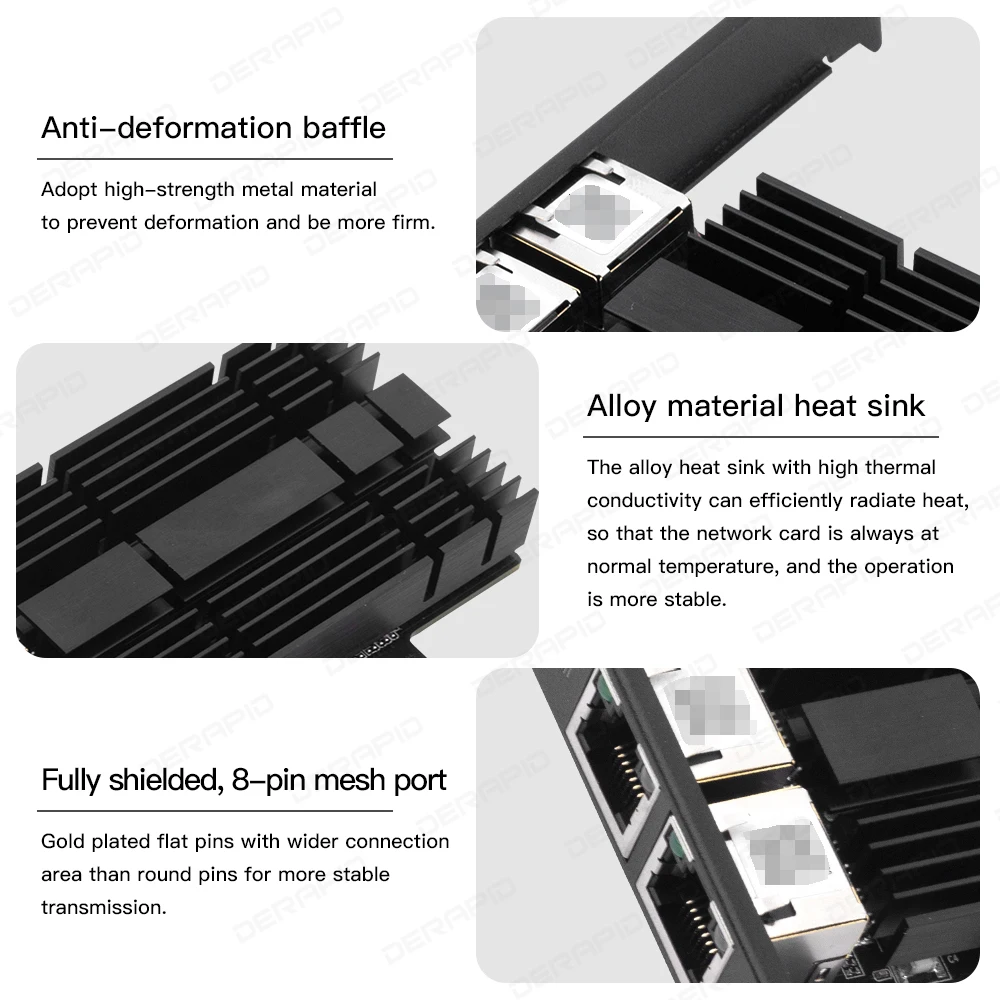 Tarjeta de red Pcie a RJ45 Intel I226 de 2500Mbps, Ethernet Gigabit de 2,5G, tarjeta de red de uno/dos puertos de 100/1000/2500Mbps para escritorio