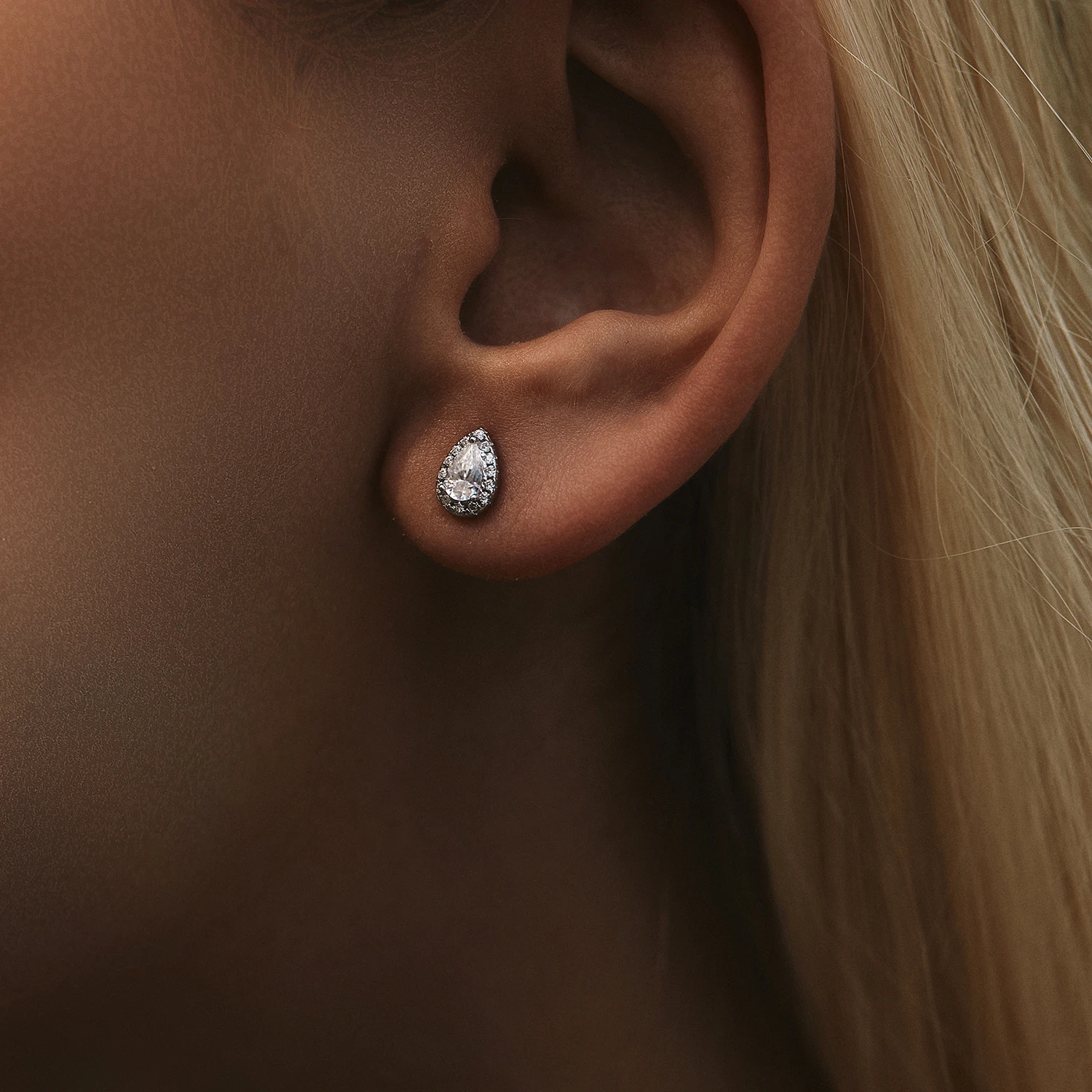 Pendientes MODIAN de moissanita cuadrados con forma de corazón y pera de Color D, pendientes de diamantes de laboratorio de Plata de Ley 925 para mujer, joyería de boda