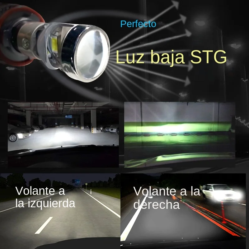 Stella 2x H7 H11 LHD/RHD LED faro Mini lente proyector 9005/9006 Auto luz baja STG bombilla Canbus para coche/Motor 12v 80W 10000LM