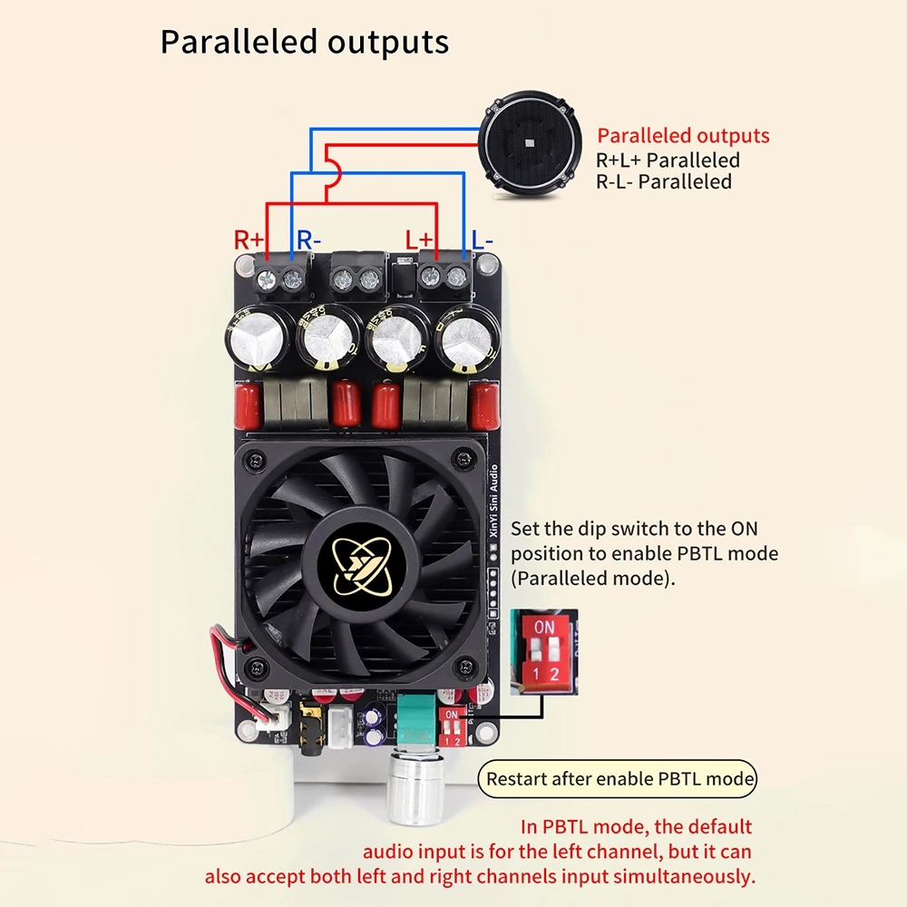 Placa amplificadora Digital TPA3255 Pure Post Stage XY-AP3002 600W alta potencia HD calidad de sonido MCU sonido Anti POP para sistemas de Audio