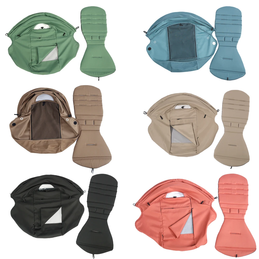Nueva actualización 175 °   Kit de cubierta de dosel, cojín de asiento, sombrilla con accesorios de malla para cochecito Yoya/YOYO, reemplazo de colchón de asiento