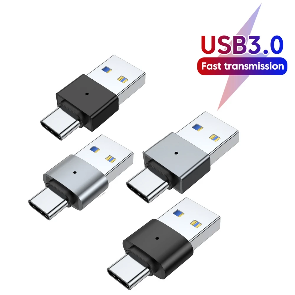 Adaptador USB 3,0 macho a tipo c macho, adaptadores convertidores de transferencia de datos de carga para teléfono móvil Iphone 15-16 Samsung