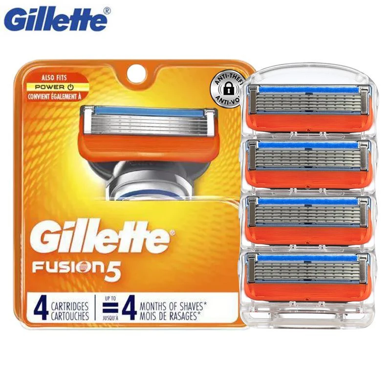 Gillette Fusion 5 Razor Máquina de afeitar con cuchillas de 5 capas para hombres Cuchillas afiladas Maquinilla de afeitar para hombres