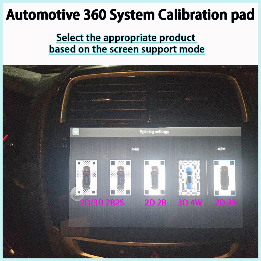 Paño de Calibración 3D 2D Panorámico para Coche, Paño de Depuración para Sistema de Visión 360 Grados con Cámara de Vista de Pájaro, Especial, 4 Piezas/Set
