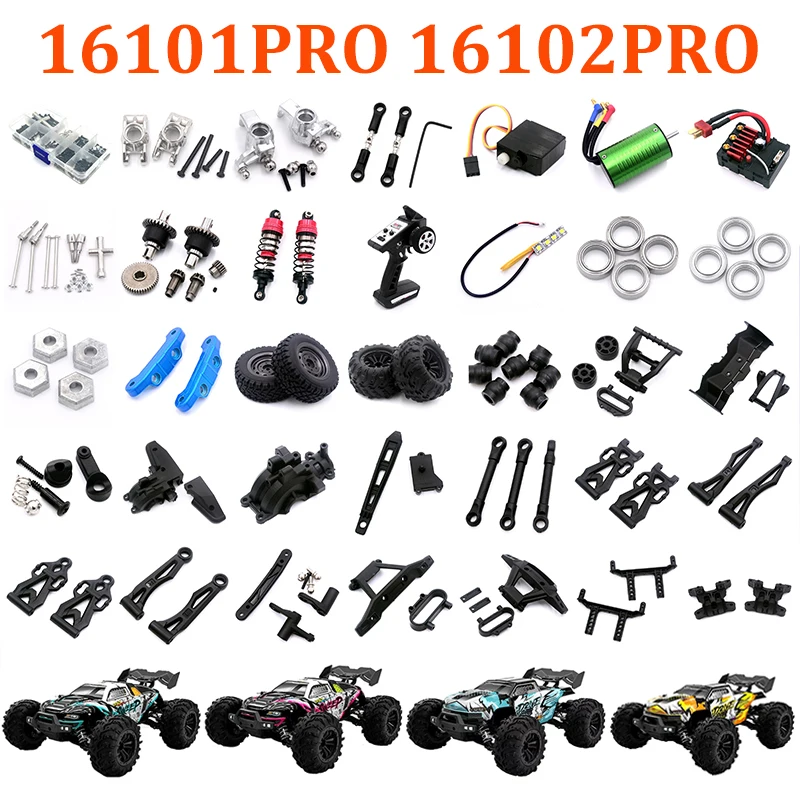 SCY 16101 PRO 16102 PRO RC piezas automotrices eje giratorio rodamiento de engranaje varilla de tracción copa de dirección brazo oscilante tornillos de neumático de Motor