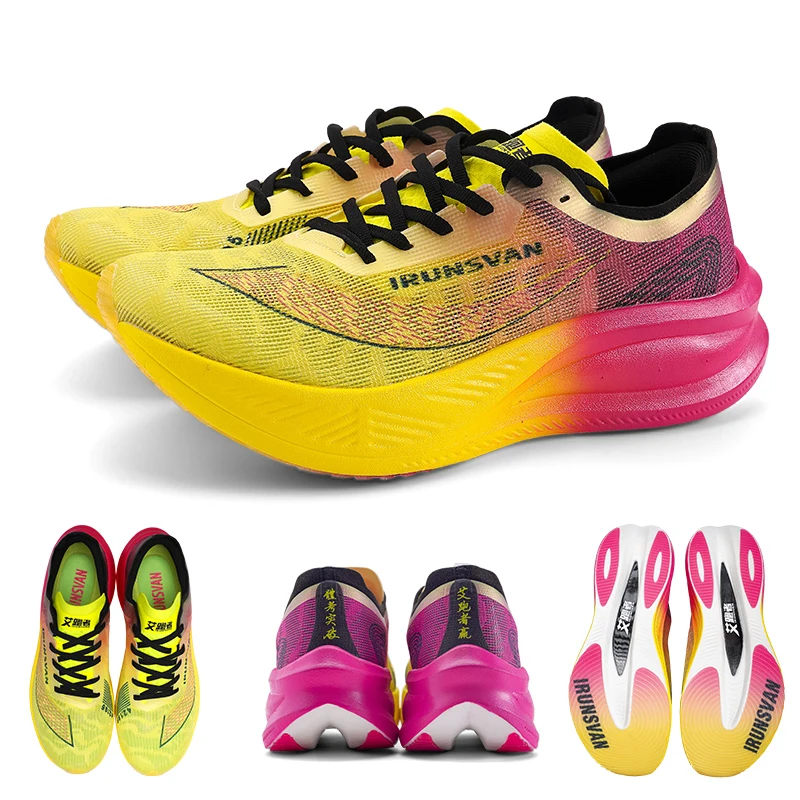 IRUNSVAN, zapatillas ligeras para maratón, zapatillas para correr para hombre, zapatillas deportivas transpirables, informales, cómodas, entrenamiento atlético, Unisex