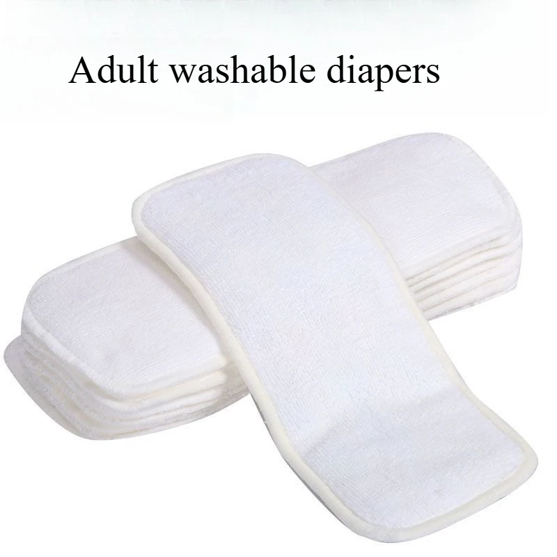 Almohadillas de pañales lavables para personas mayores, pañales transpirables de tres capas a prueba de fugas, almohadillas de algodón sanitarias para incontinencia de orina, herramienta de cuidado para ancianos