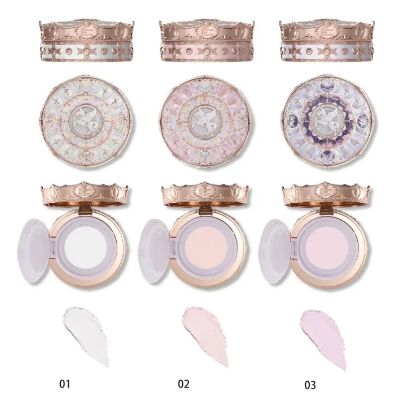Flower Knows Swan Ballet Knight Unicorn Polvo Fijador Mate para Maquillaje, Control de Grasa, Textura Fina