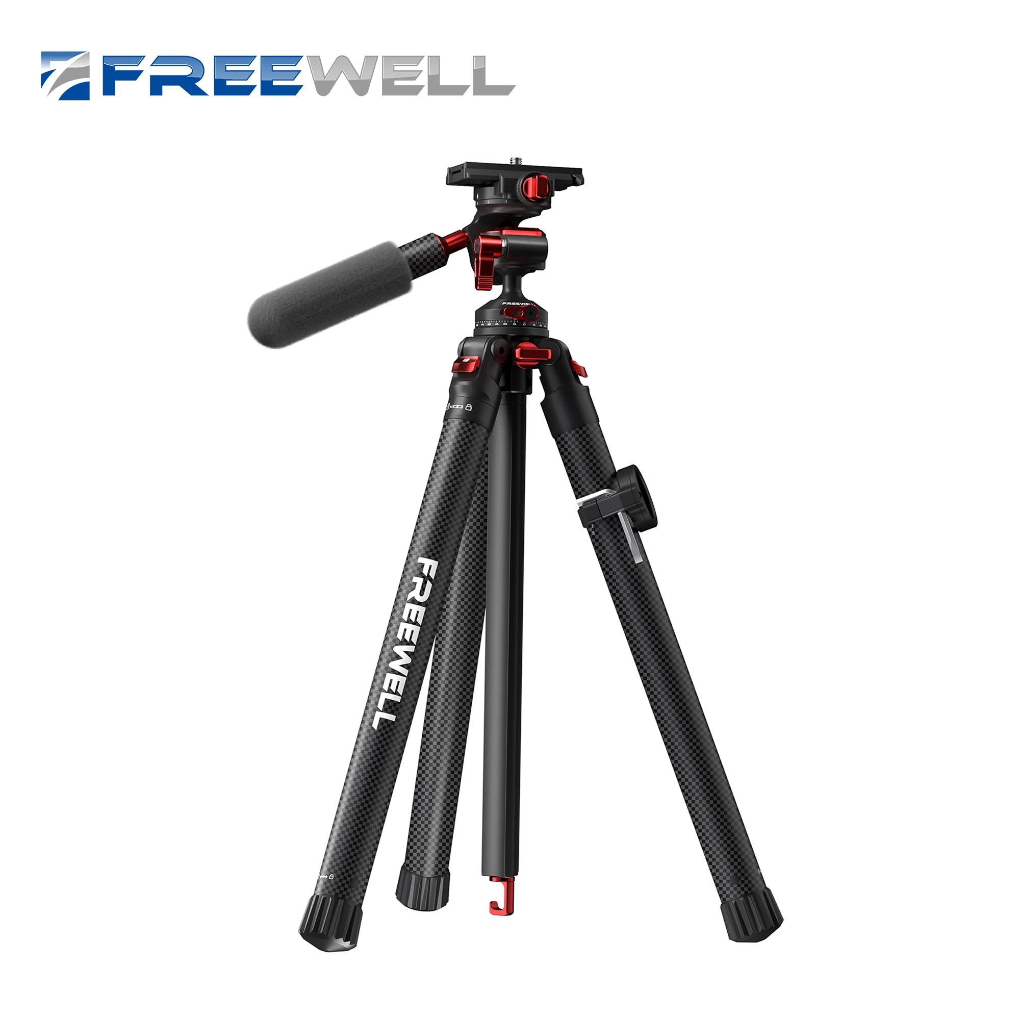 Freewell trípode de viaje portátil de 1,5 M, Bola de 360 °, soporte de fibra de carbono multifunción, carga máxima de 5KG, para cámara DSLR y teléfono inteligente