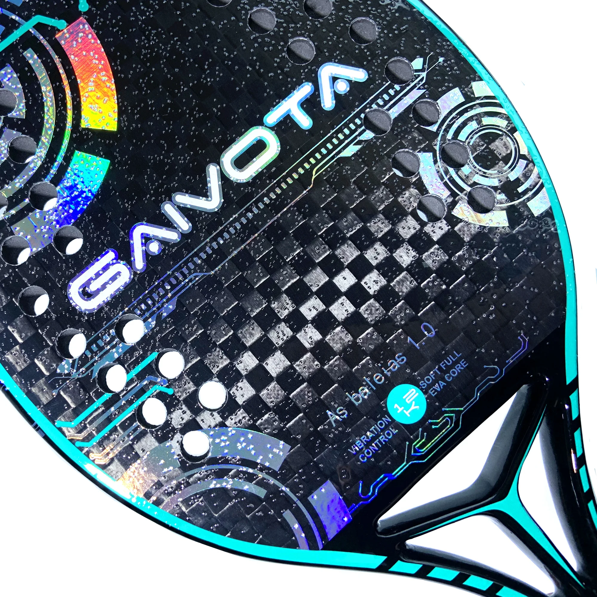Raqueta de Tenis Playa GAIVOTA 12K Superficie Rugosa + Mochila