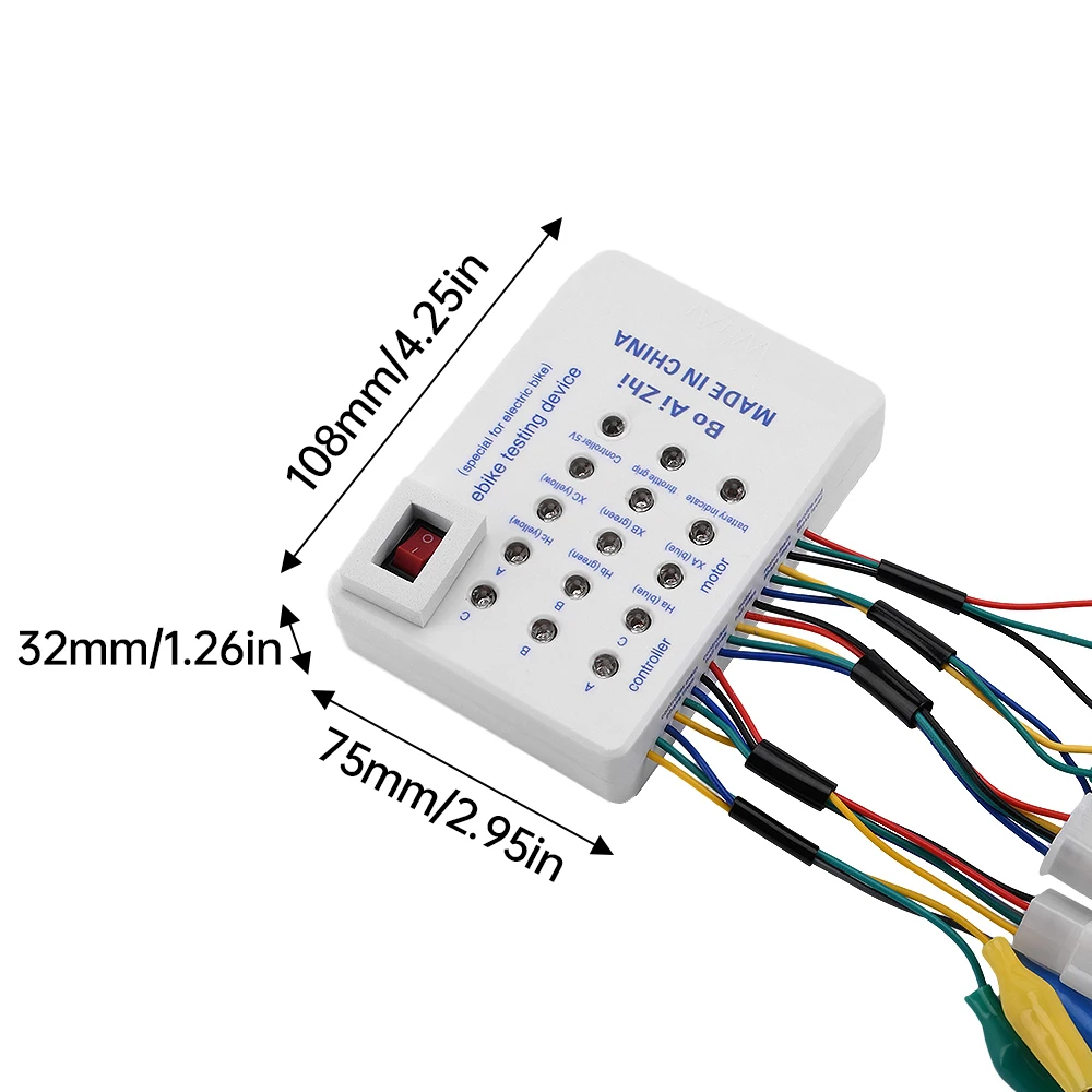 Controlador portátil duradero para motores sin escobillas de coches eléctricos y bicicletas eléctricas, compatible con 24, 36, 48, 60 y 72V, accesorio de repuesto para pruebas de vehículos eléctricos y scooters.