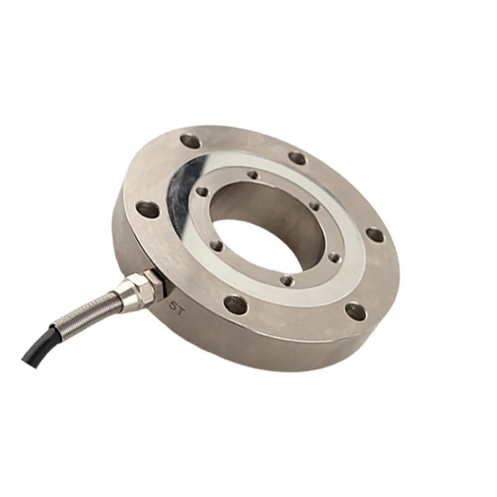 Célula de carga de anillo hueco tipo pancake, sensor de presión 0.1% F.S. Precisión para la Automatización Industrial y Pruebas de Pesaje