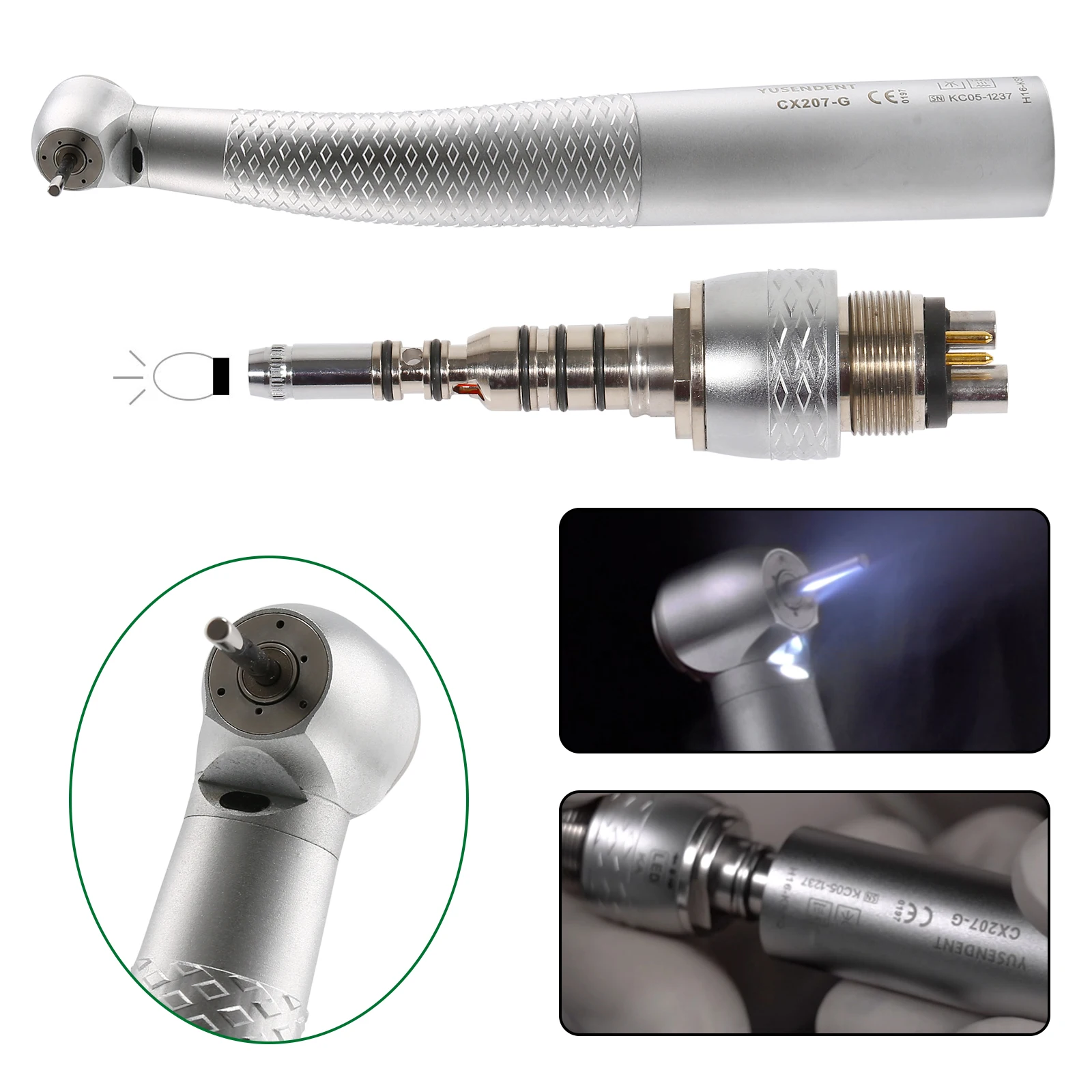 Turbina de fibra óptica Dental de alta velocidad para COXO, pieza de mano LED estándar para KaVo NSK Sirona